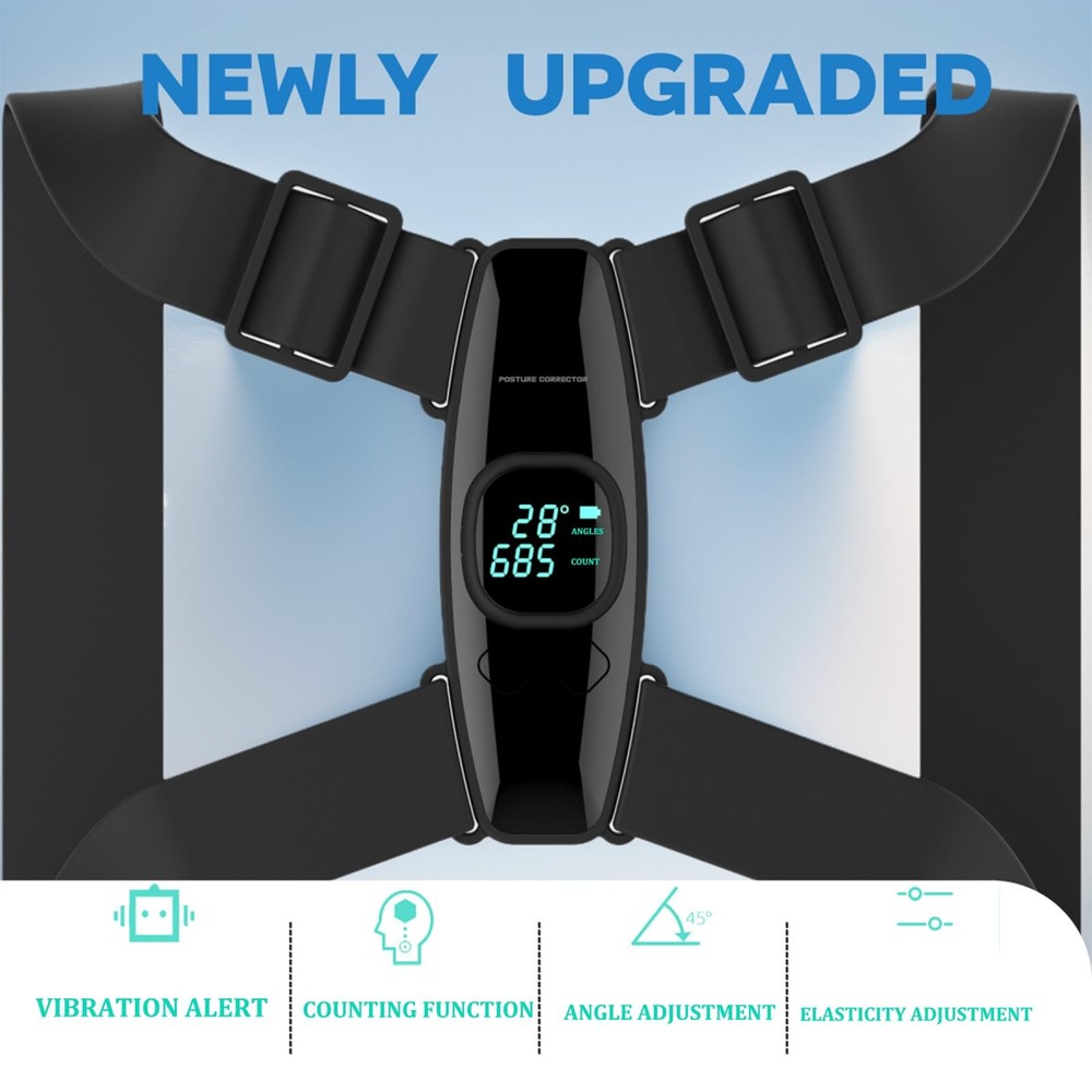 Upgraded Smart Posture Corrector Adjustable Posture Correction Angle with Vib...