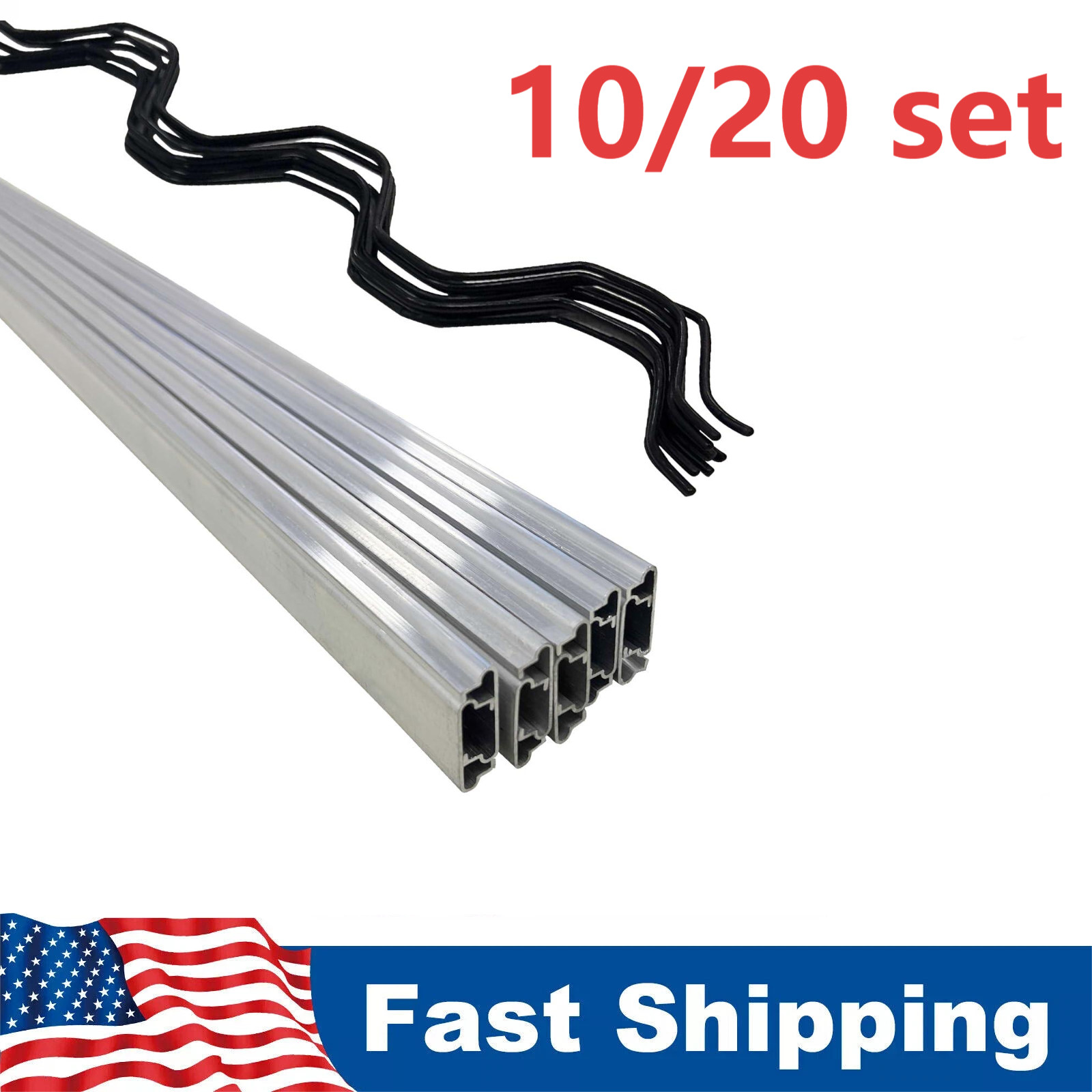 6.6ft Lock Channel and Spring Wire for Greenhouse Aluminum Alloy Lock Channel