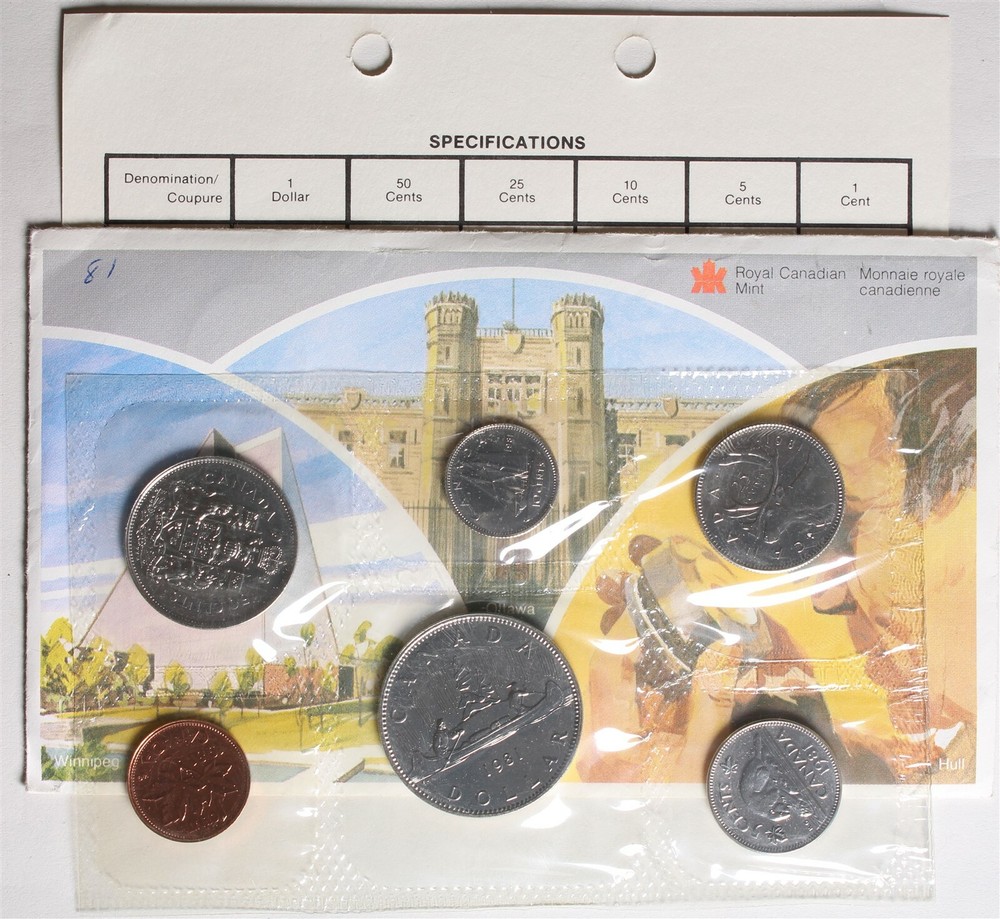 Canada 1981 Uncirculated Mint Set - with Envelope and COA