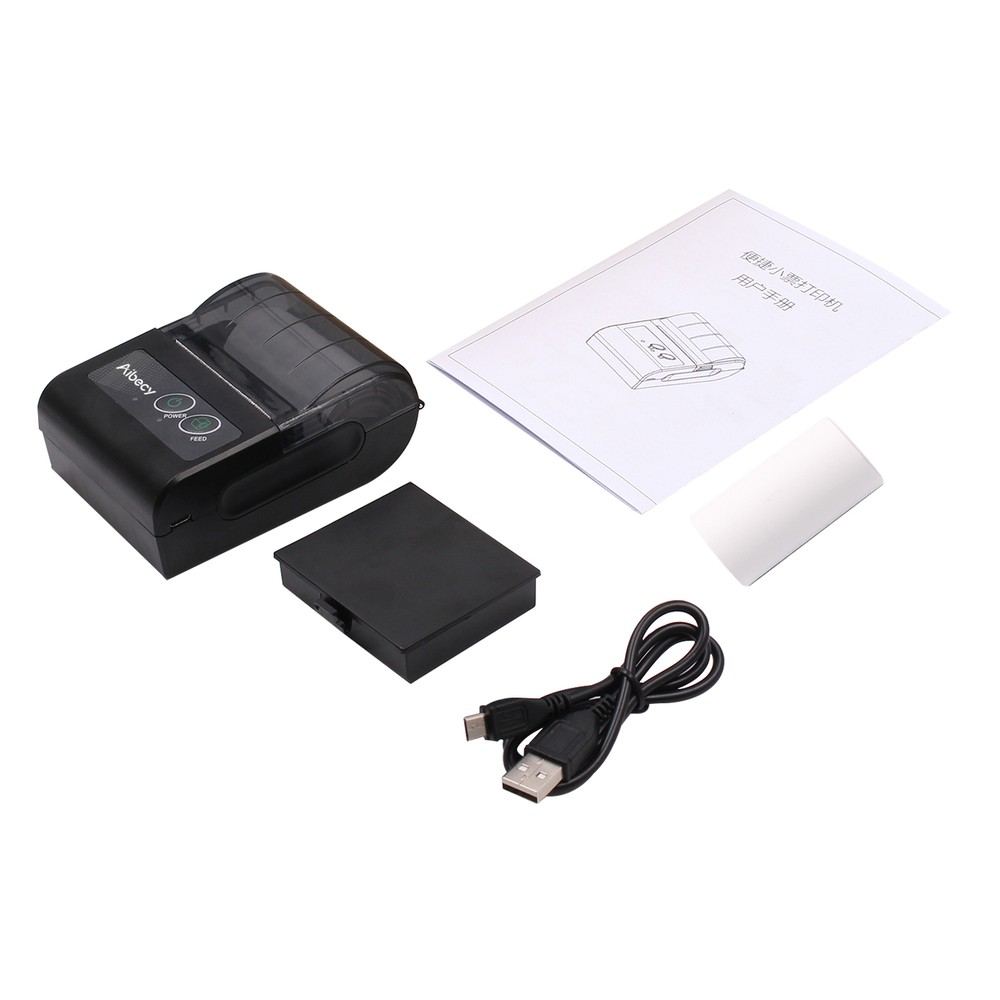 Aibecy 58mm Portable Thermal Printer Lable Receipt Printer J4K1