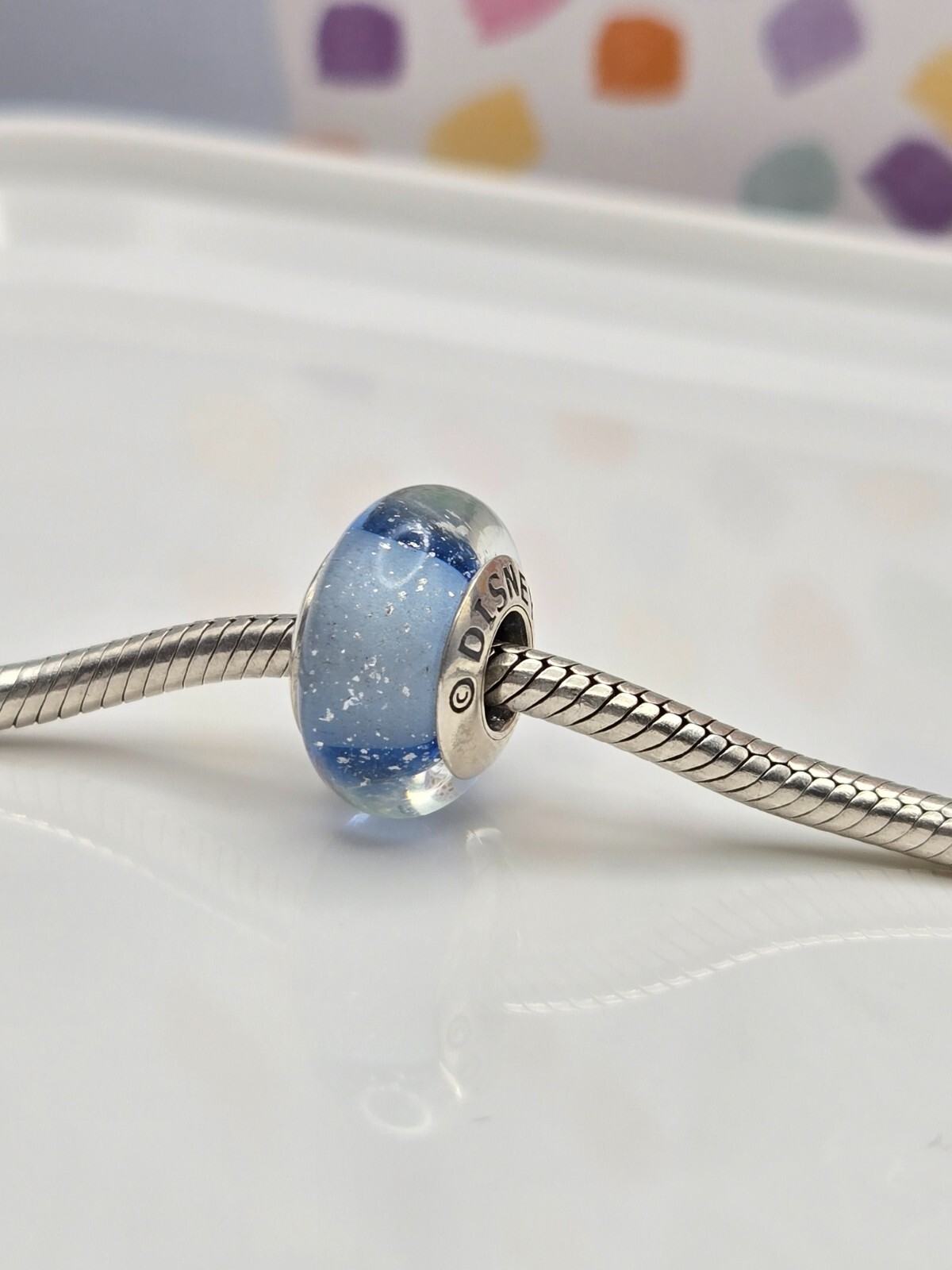 Pandora Disney Cinderella Signature Blue Murano Glass Charm