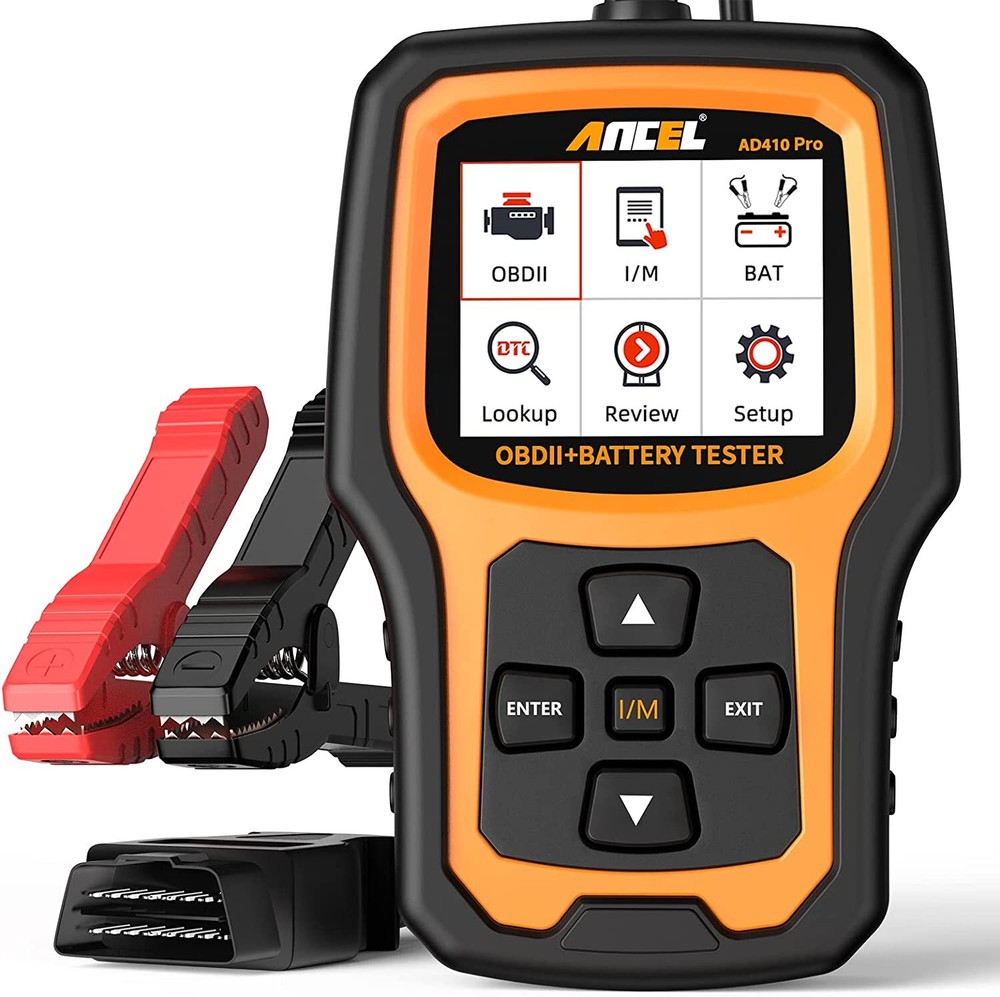 ANCEL AD410 PRO 12V Battery Tester & Car Code Reader OBD2 Engine Diagnostic Tool