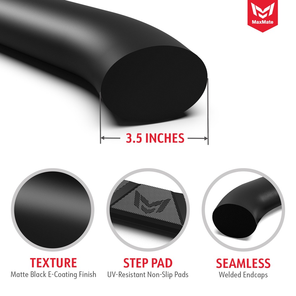 3.5" Oval Nerf Bar Side Steps for 19-25 Ram 1500 Quad Cab