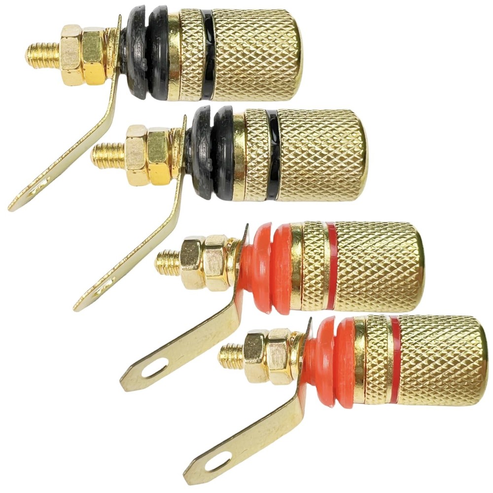 CESS Amplifier Terminal Connector Binding Post Banana Plug Jack Socket (4 Pack)