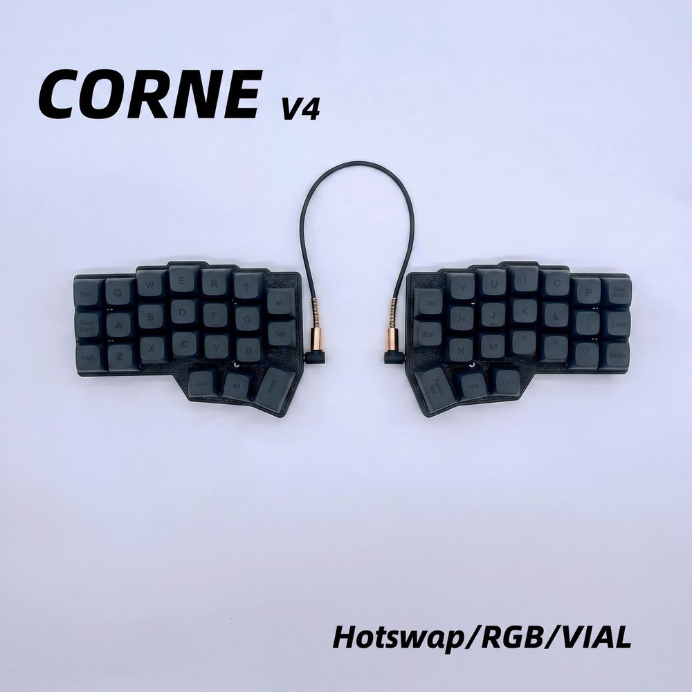 Corne V4 Split Keyboard Mechanical Keyboard Support VIAL Hotswap Macro Keypad