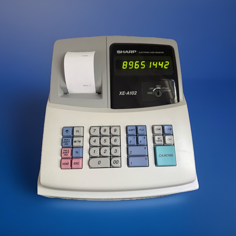 Sharp XEA102 Electronic Cash Register - Grey