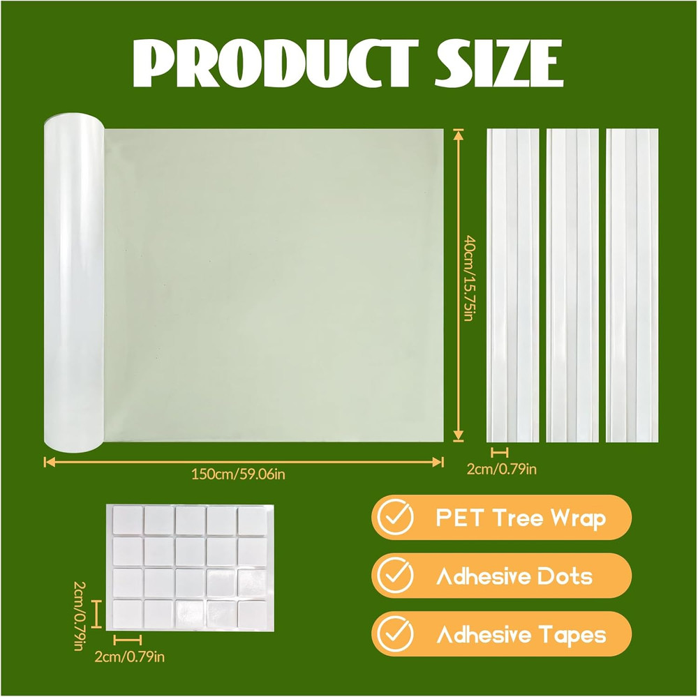 Iguana Tree Wrap, Tree Trunk Protector Guard PET Plastic Thickened Tree-Safe Gua