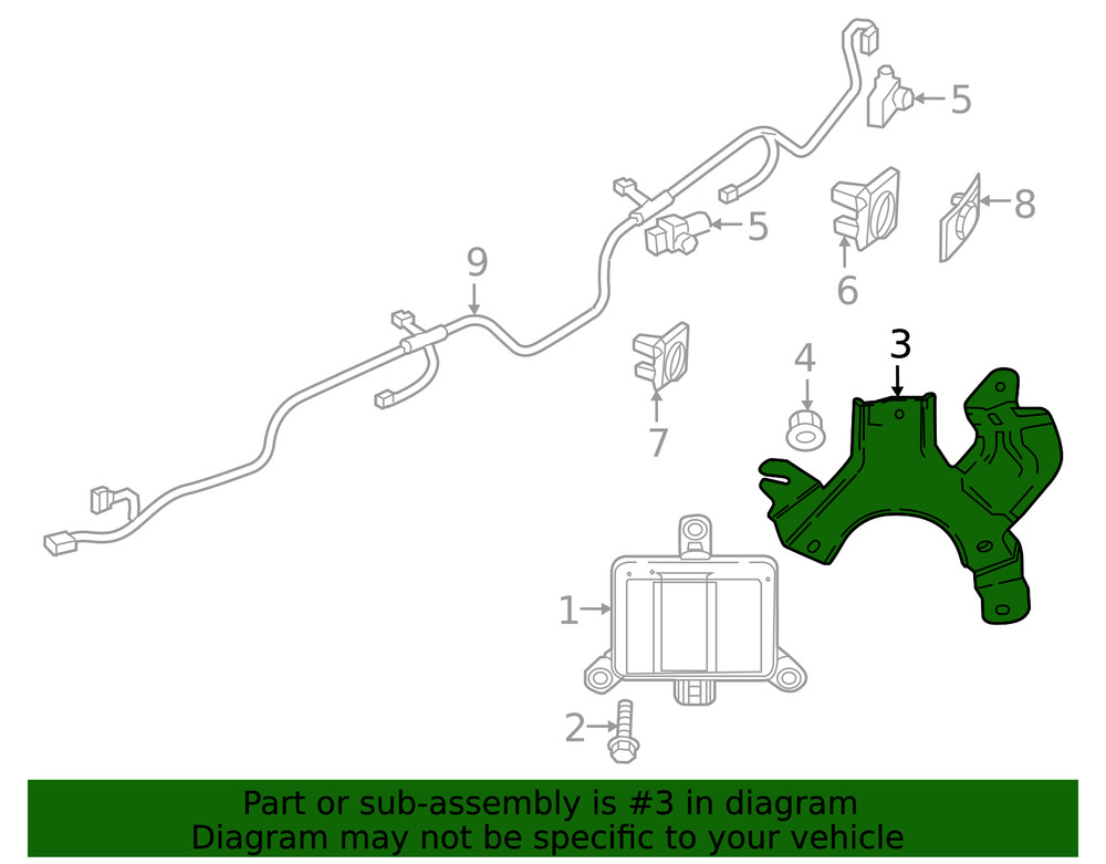 Genuine Mazda Blind Spot Detection System Warning Sensor Bracket VA40-50-2E0A