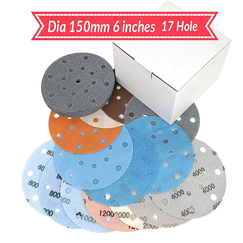 Sanding disc 150mm eccentric sandpaper sanding sheets grain P600-P5000