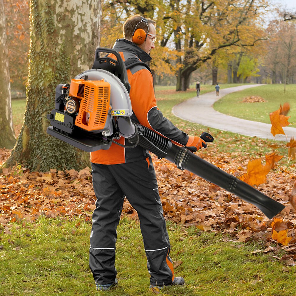 Upgraded 63CC 2-Stroke Backpack Leaf Blower, 4.3HP, 850CFM Powerful Performance