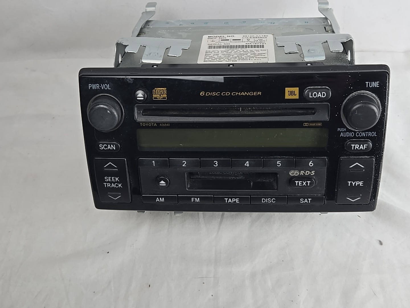 OEM JBL Radio 6-CD Player Cassette for 05 06 Toyota Camry 86120-AA180 W/O Nav