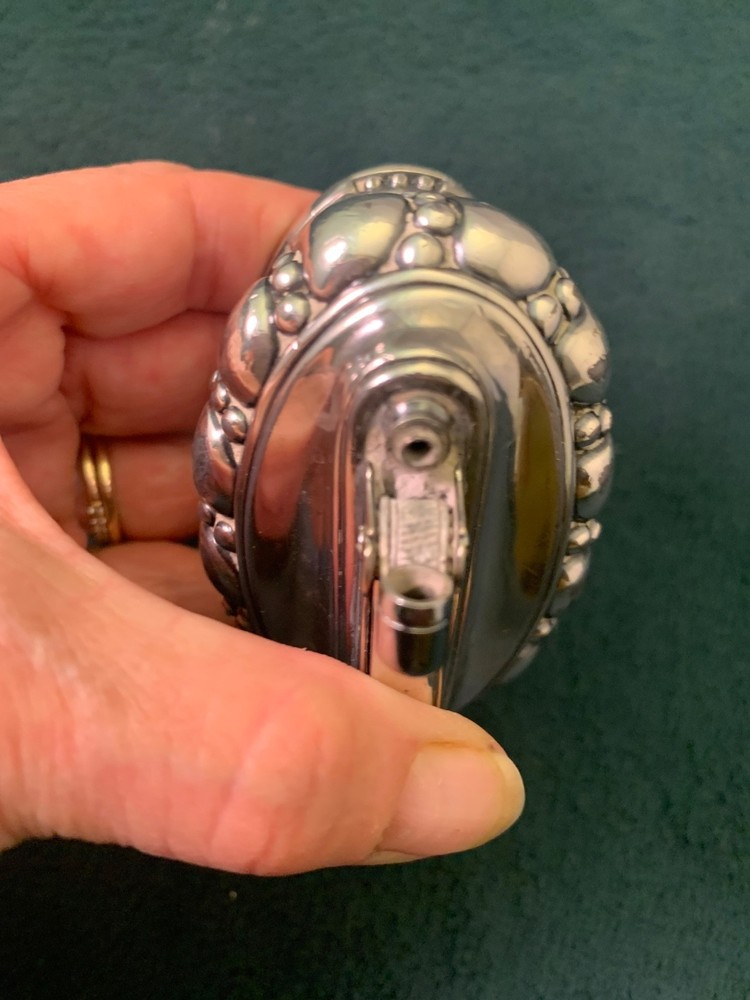 Vintage Ronson Crown Silver Plated Table Cigarette Lighter