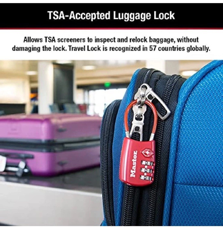 Master Lock 4688T 2pack Set Own Combination TSA-Accepted Cable Padlock Black