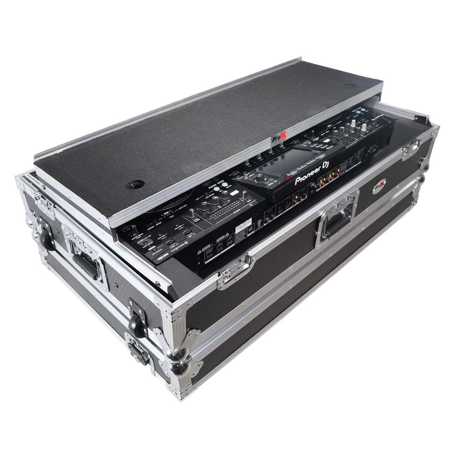 ProX XS-XDJXZ WLT Hard Flight Road Case+Laptop Shelf+Wheels 4 Pioneer DJ XDJ-XZ