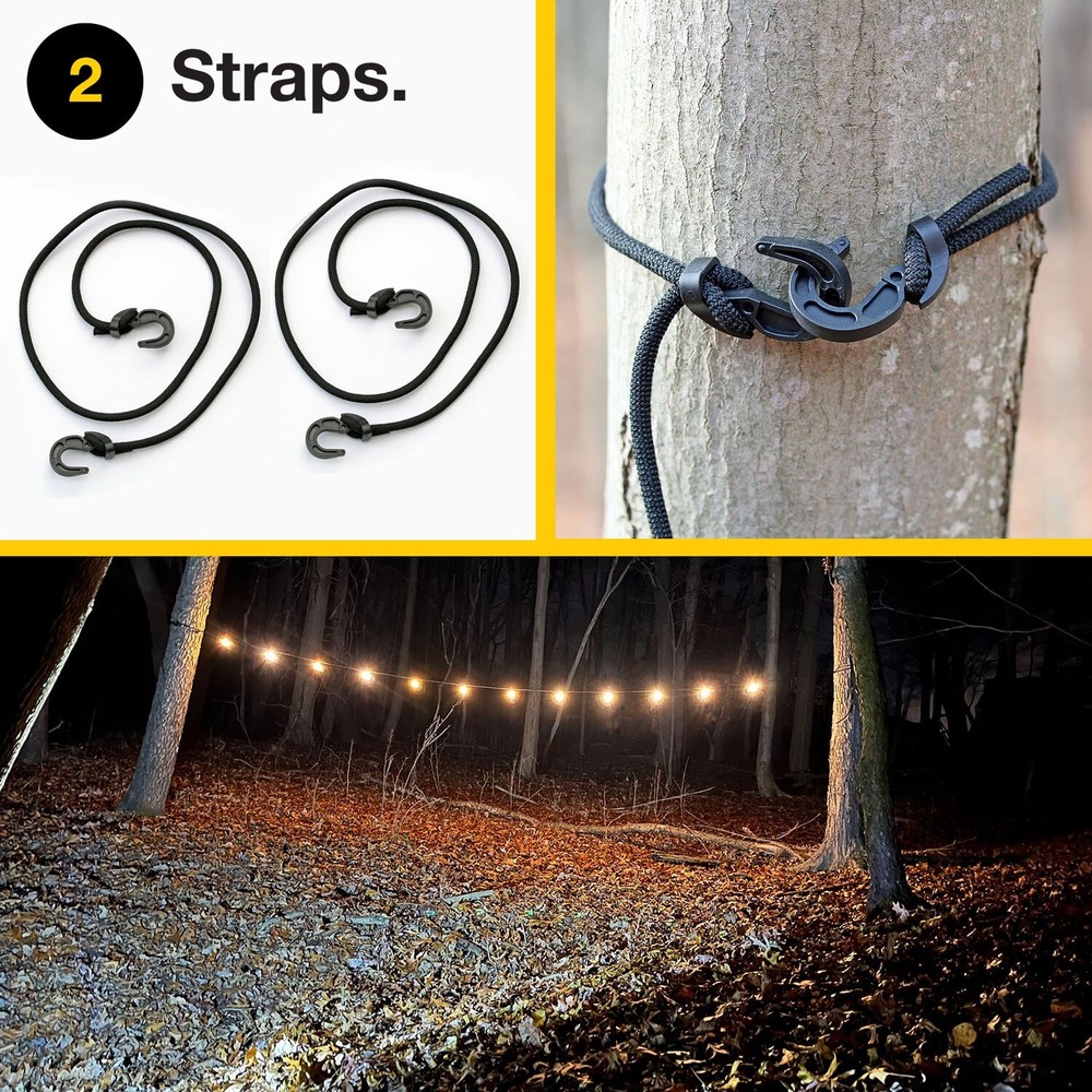USB Powered LED Camping String Lights, G40 Globe Shatterproof Bulbs, 25-feet