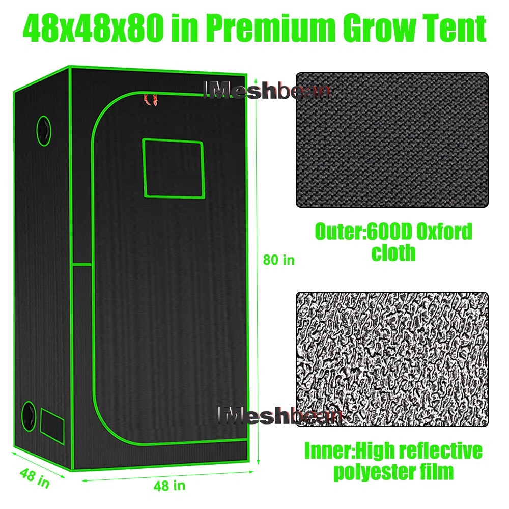 4x4 Complete Grow Tent Kit w/Full Spectrum Grow Light Air Ventilation Filter Sys