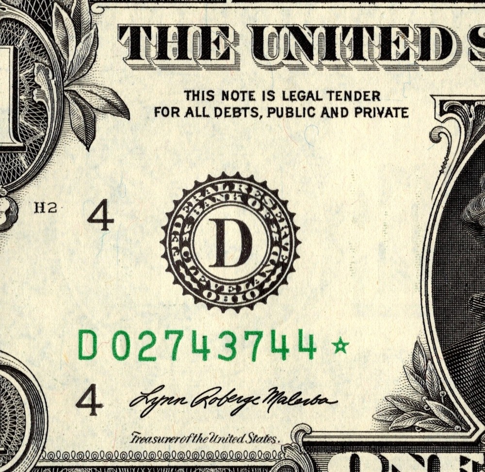 2021 D Star Note One Dollar Bill Regular Run Pack Note D02743744* UNC