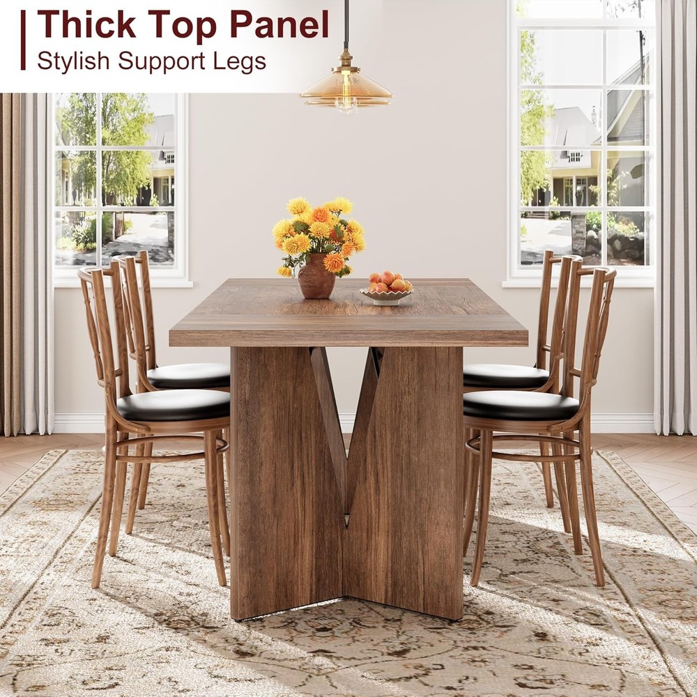 1 P2/Pb 30Mm False Thick Panel/ Double-Sided Triamine Dining Table-Iron Foot 3