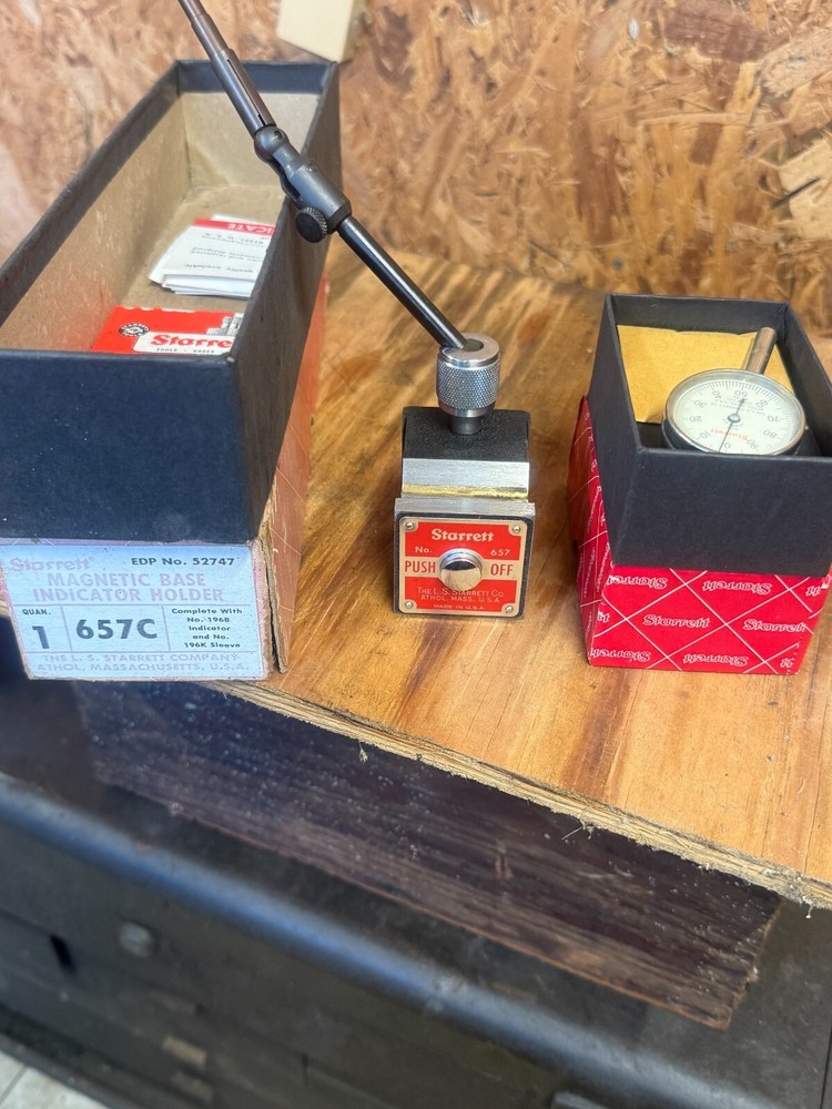 Starrett magnetic base indicator set