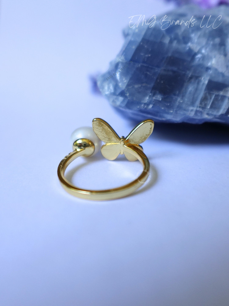 Butterfly Bypass Pearl Ring