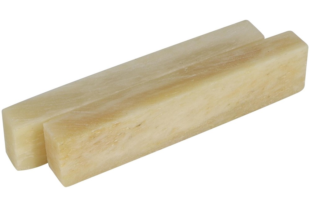 Bone Nut Blanks - Unbleached - 2.22" x .47" x .25" - 2 pack
