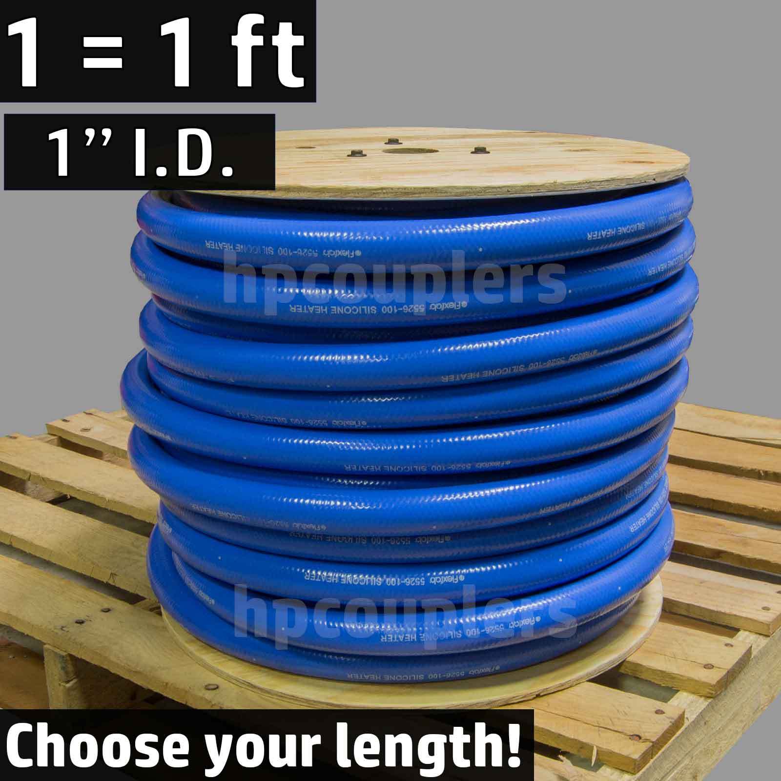 1" ID FlexFab 5526 Blue Silicone Heater Hose 25mm 350F Radiator Coolant 1.00"