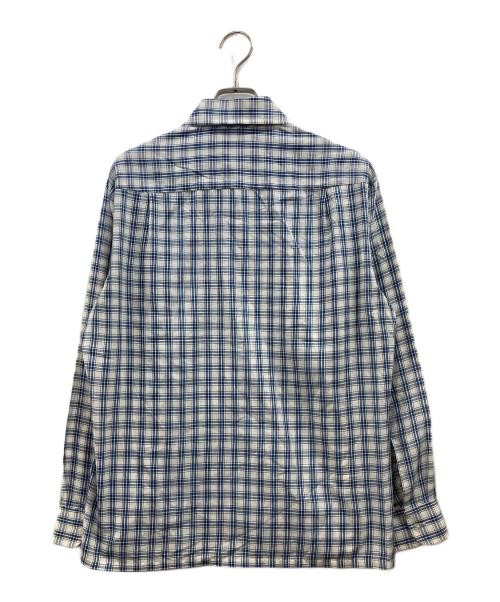 J.C.PENNY Check shirt White× Blue