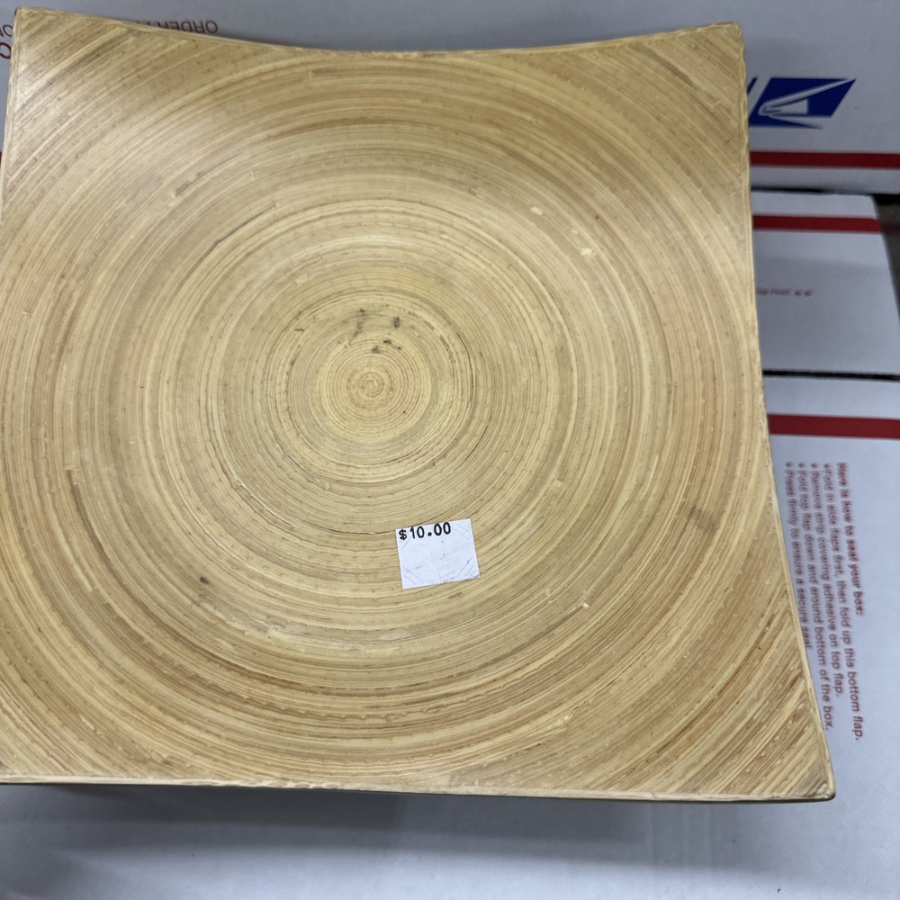 4x 8-1/4” Square Bamboo Serving Down