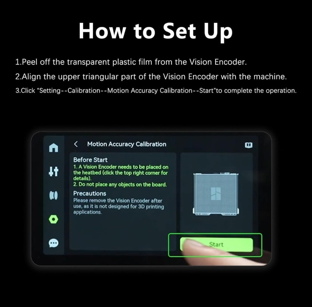 Bambu Lab Vision Encoder Plate Motion Accuracy Calibration Tool H2D H2S H2C OEM
