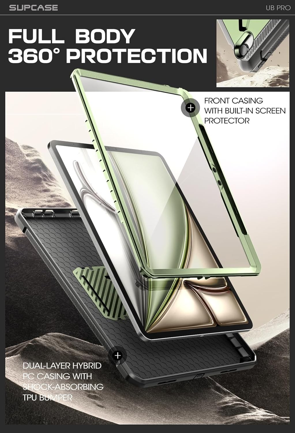 SUPCASE Military-Grade DualLayer Case for Apple iPad Air 13" M3/M2 (2025/2024)