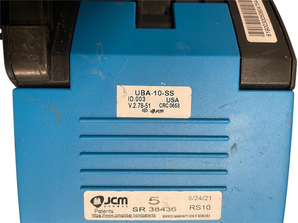 JCM UBA-10-SS Bill Acceptor Pull from working machine Used RoHS Compliant