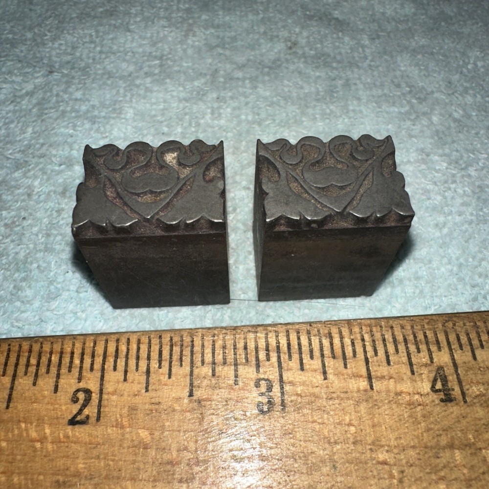 Printing Blocks “ Decorative Ornamental “ Lead Blocks