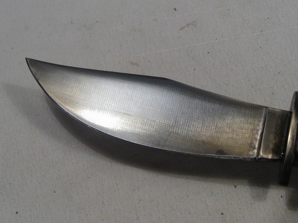 Custom Handmade Antler Handle Fixed Blade Knife w/ Sheath. #20