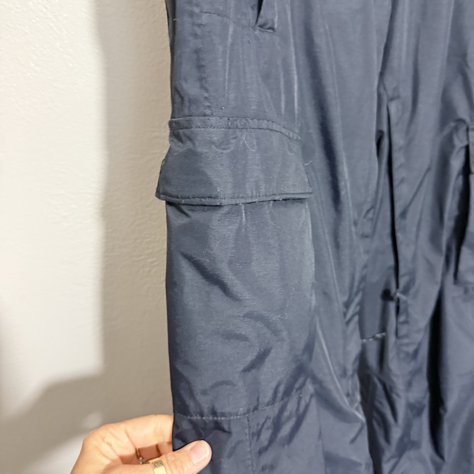 Columbia Omni-Tech Waterproof Breathable Snow Ski Pants Mens Black Cargo Sz M