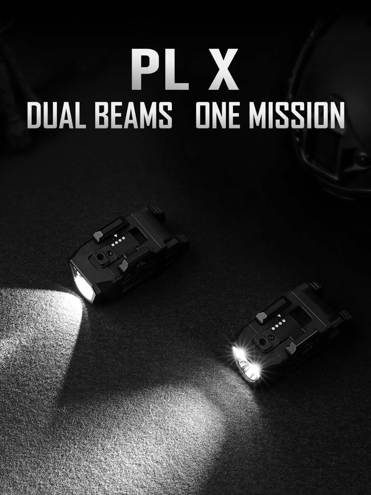 Olight PL X Tactical Weapon Light, 1200 Lumens, Dual Beams, Floodlight/Spotlight