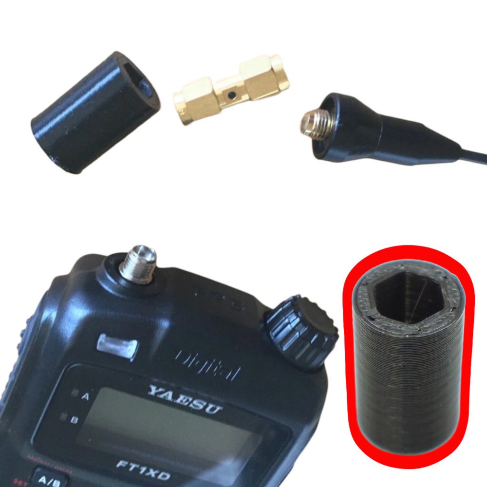 Yaesu SMAJ to SMA Female J antenna adapter sleeve - FT-1XD, FT2DR, FT3DR FT-50R