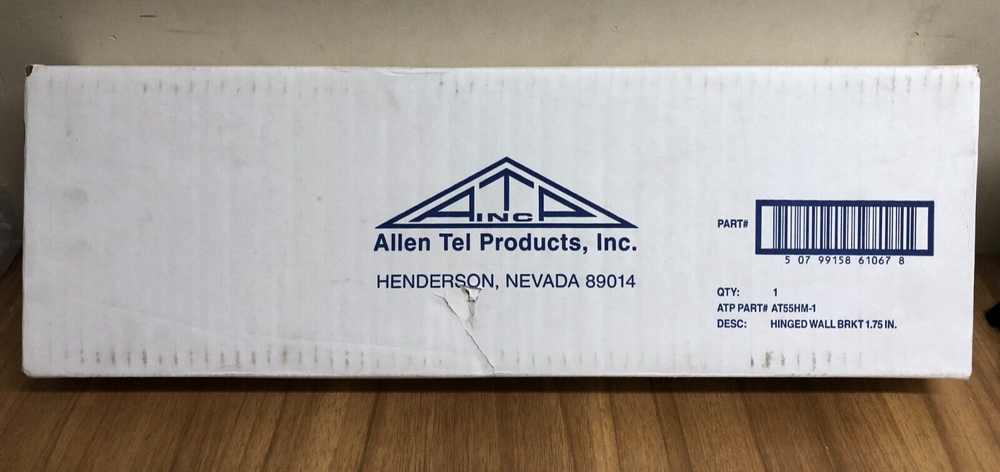 Allen Tel AT55HM-1 Patch Panel Hinged Wall Mount Bracket, 1 RU