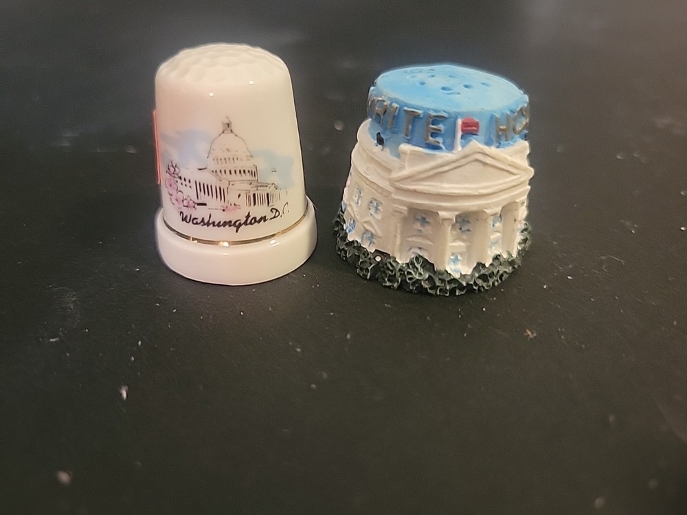 2 PC Washington DC Souvenirs Thimble Sewing Set