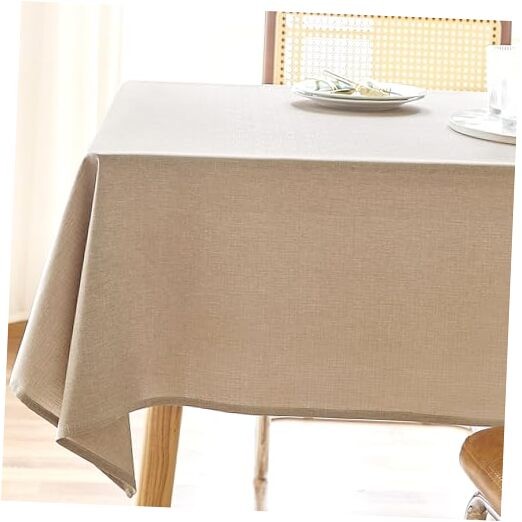 Textured Polyester Tablecloth Rectangle 52x70 Waterproof Spill-Proof Wipeable