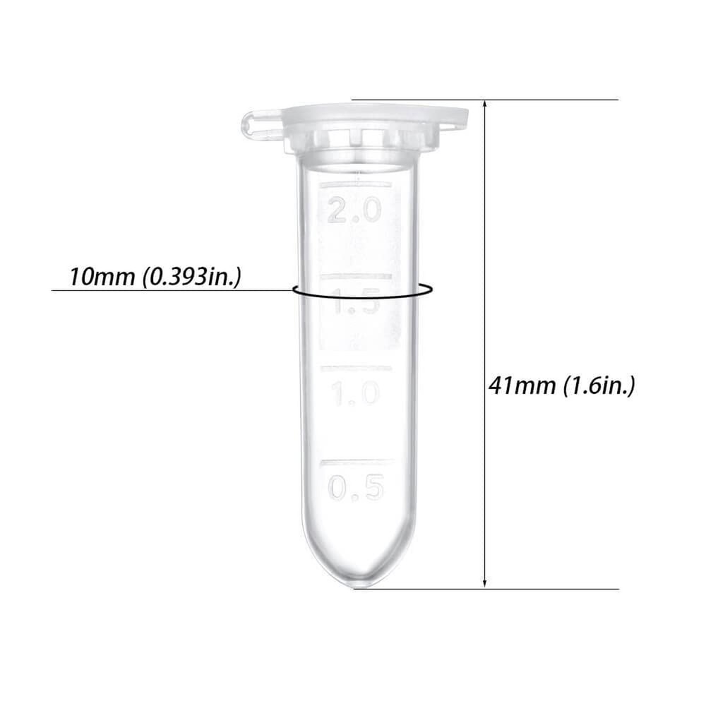 2ml Microcentrifuge Tubes 100pcs, EO Sterilized Plastic Small Vials with Caps...