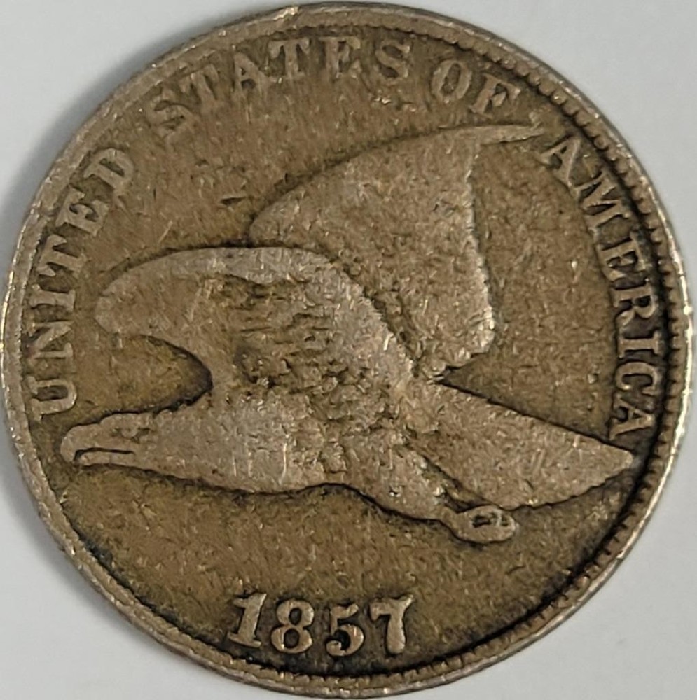 1857 Flying Eagle Cent - ** F+ ** Could grade higher!