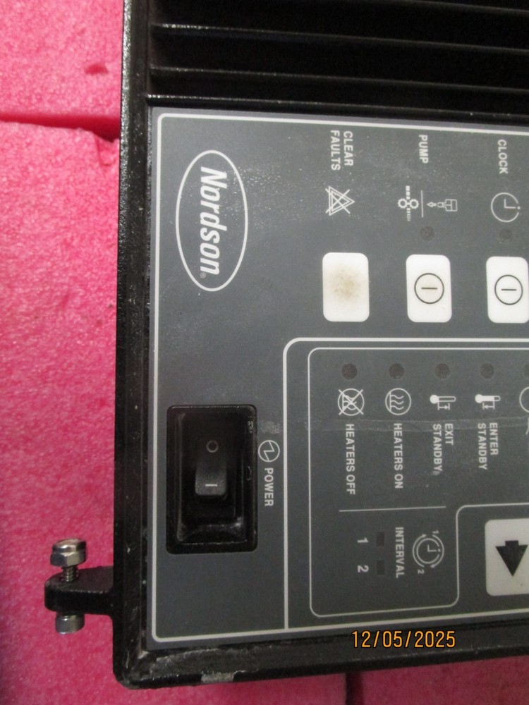 Nordson 3700V Hot Melt Adhesive System Component - Front Panel / Power Switch