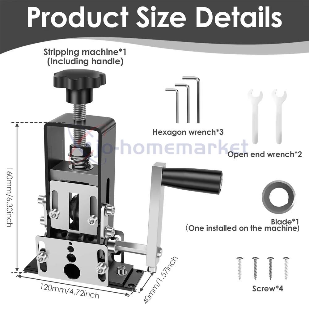 Manual Wire Stripping Machine Portable Cable Stripper 1mm to 25mm