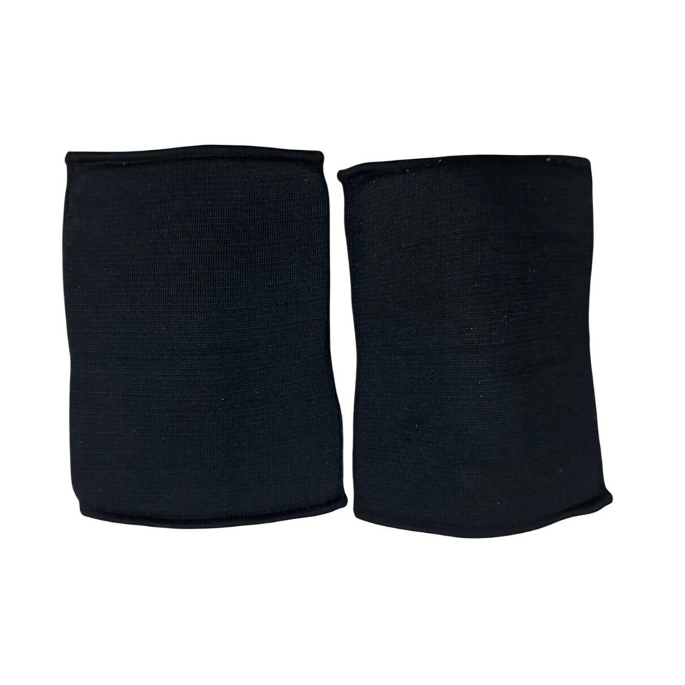 Black Elastic Wrist Brace Support Sleeves Pair Compression