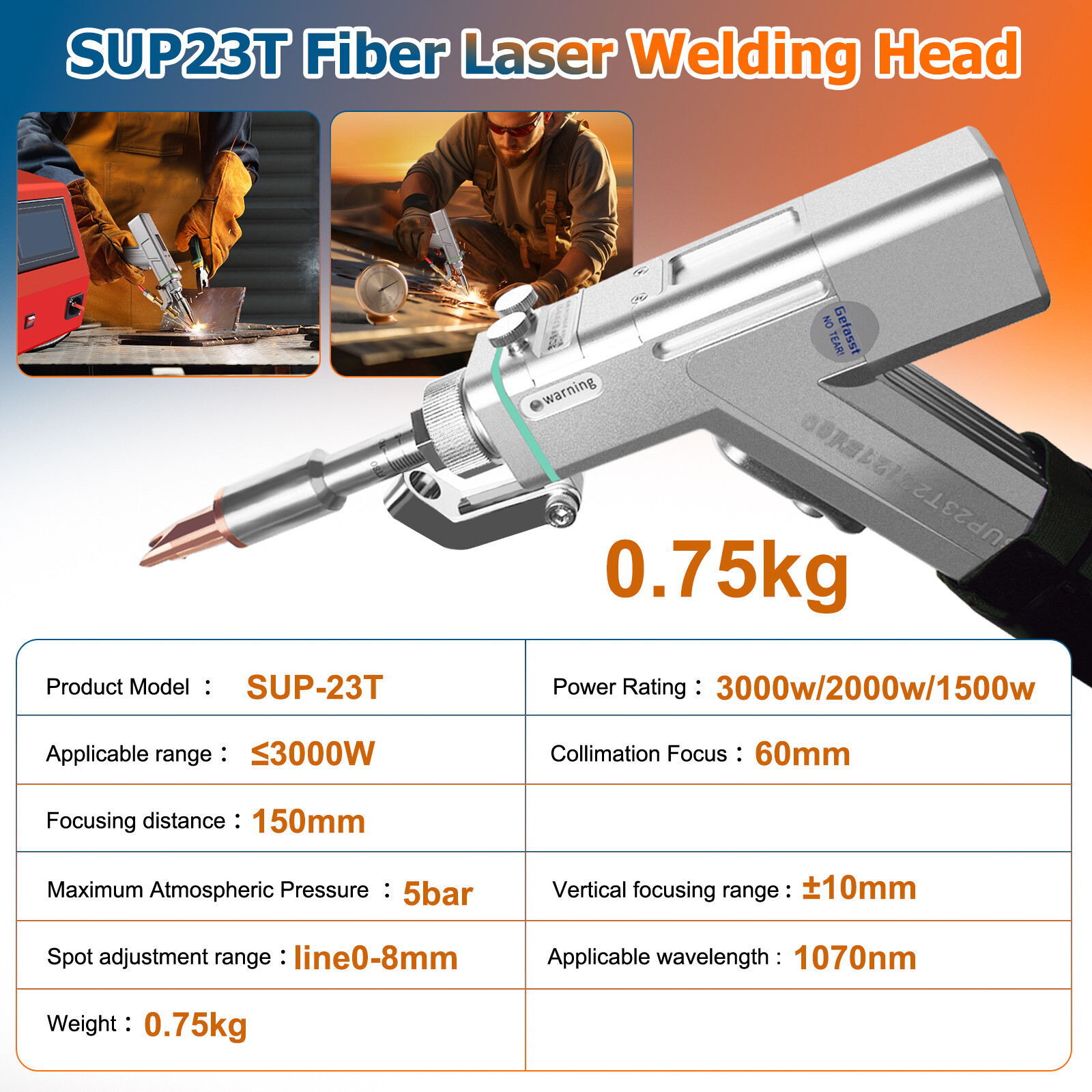 BWT 1500W 4 IN 1 Fiber Laser Welder Laser Cleaning Cutting Machine CE US Stock