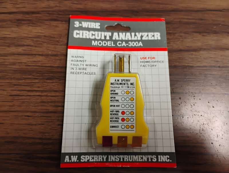A.W. Sperry Instruments CA-300A - 3 Wire Electrical Circuit Analyzer - NOS