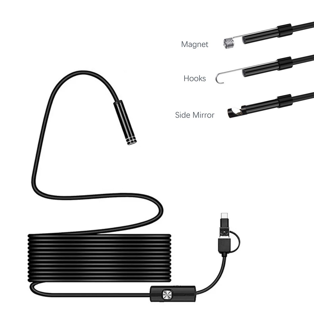 3in1 Megapixels HD USB C Endoscope Type-C Borescope Inspection Camera ForAndroid