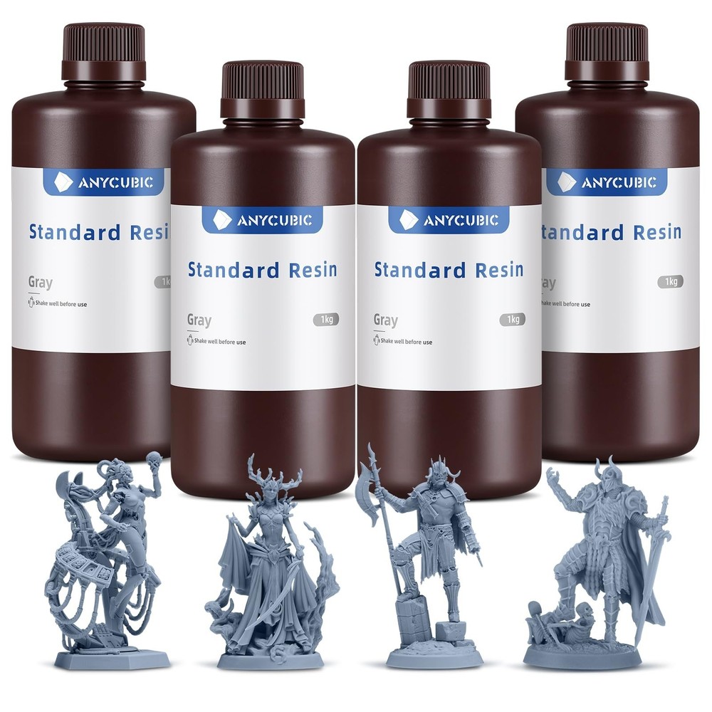 High Precision 3D Printer Resin Bundle, 405nm SLA UV-Curing, Quick Curing, 4kg T