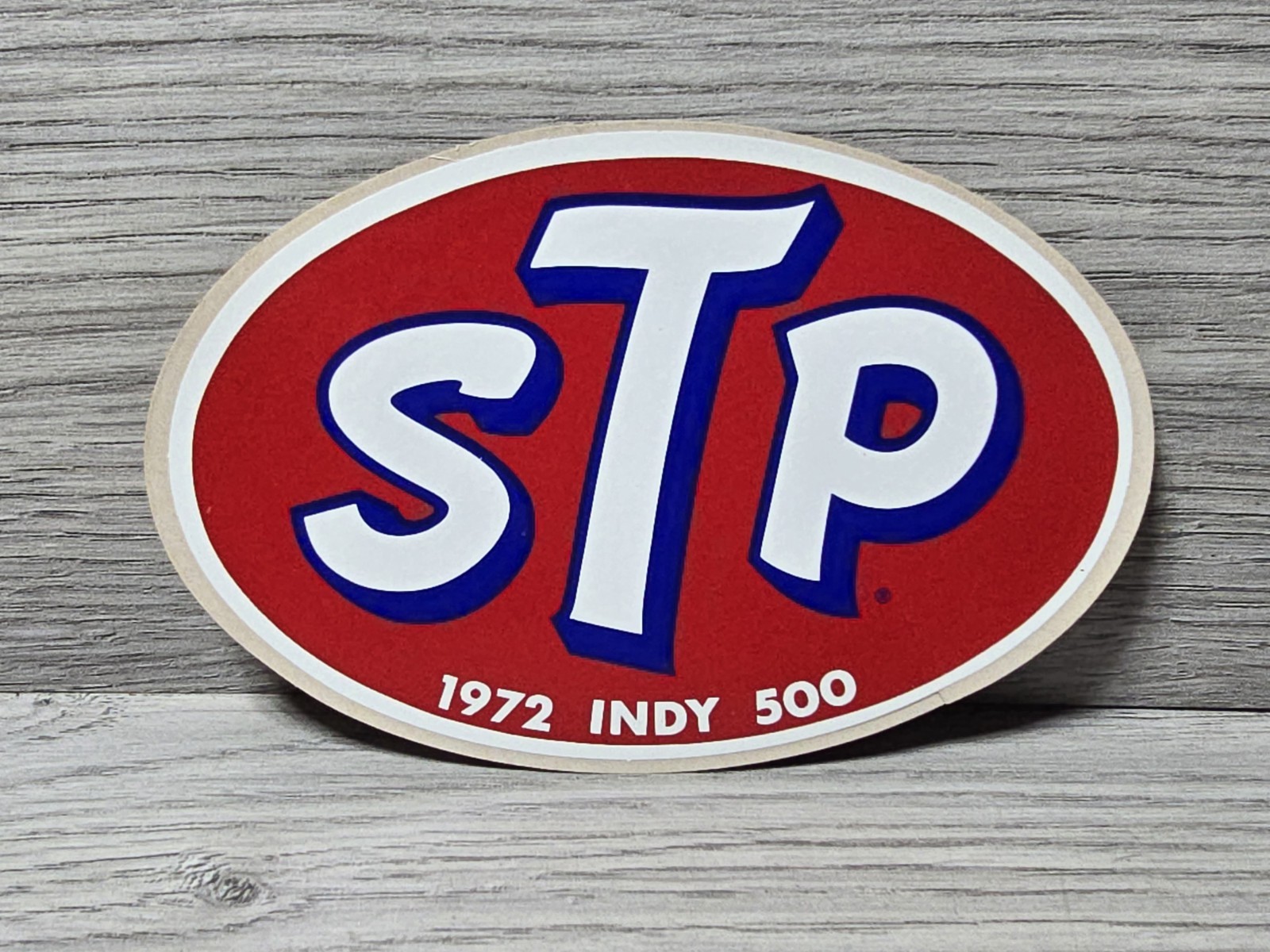 1972 STP Indianapolis Indy 500 Race Car Promotional Gasolina Sticker NOS