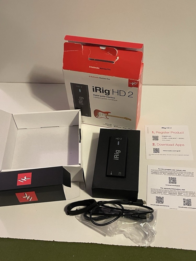 IK Multimedia iRig HD 2 Studio Quality Guitar Audio Interface for iOS/MAC/PC B4